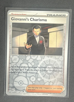 Giovanni's Charisma #161/165 Sv 151 Reverse Holo Pokemon TCG NM - Image 1