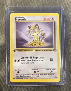 Rare Vintage Pokemon Card Meowth Italian First Edition (2) - Image 1