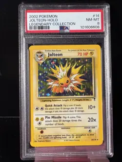 🔥2002 JOLTEON HOLO RARE LEGENDARY COLLECTION POKEMON TCG PSA 8 MINT #14/110🔥 - Image 1