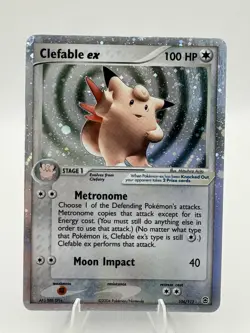 Pokemon Clefable EX Ultra Rare Holo Card 106/112 FireRed & LeafGreen 2004 - MP - Image 1