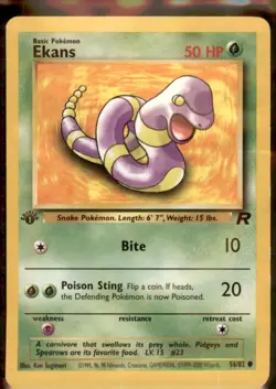 Ekans 56/82 Pokemon Team Rocket 1st Edition Common - Image 1