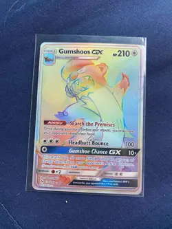 Pokemon Gumshoos GX 157/149 SM Base Set Secret Rare Full Art Holo (English) - Image 1
