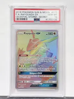 POKEMON RAYQUAZA GX #177/168 SECRET RARE PSA 10 GEM MINT - Image 1
