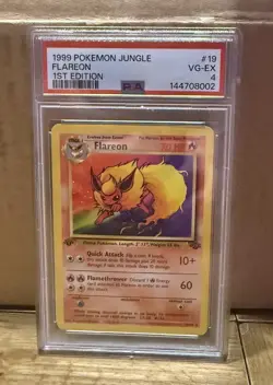 Pokemon TCG Flareon Jungle 19/64 1st Edition Rare PSA 4 - Image 2