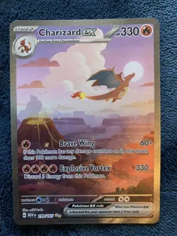 Pokemon TCG Charizard ex 199/165 Scarlet & Violet 151 English SIR - Image 1