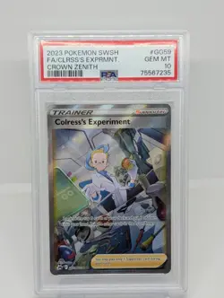 2023 Pokemon SW&SH Crown Zenith Colress's Experiment FA PSA 10 Gem Mint #GG59 - Image 2