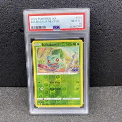 2022 Pokemon Go 001 Bulbasaur Reverse Holo - PSA 10 - Image 1