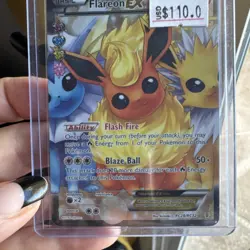 Pokemon Flareon EX Full Art Ultra Rare Generations RC28/RC32 Holo English - Image 1