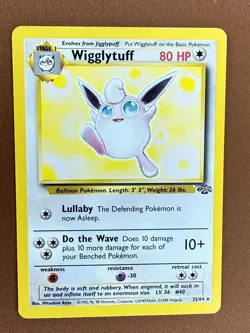 Pokemon Wigglytuff Jungle 32/64 Rare 1999 - Image 1