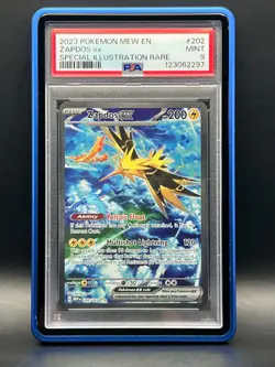 PSA Mint 9- Zapdos EX 202/165 Special Illustration Rare 2023 SV Pokemon 151- EN - Image 1