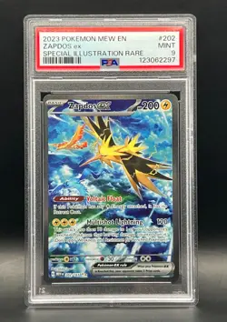 PSA Mint 9- Zapdos EX 202/165 Special Illustration Rare 2023 SV Pokemon 151- EN - Image 2