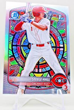 2025 Bowman Draft Chrome Steele Hall #BDC-20 Stained Glass SP - Image 1