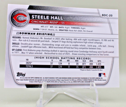 2025 Bowman Draft Chrome Steele Hall #BDC-20 Stained Glass SP - Image 3