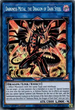 Yugioh Darkness Metal, the Dragon of Dark Steel BLAR-EN047 Secret Rare 1st Ed NM - Image 1