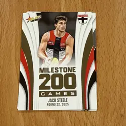 2026 AFL FOOTY STARS MILESTONE GAMES ST KILDA JACK STEELE MG88 SELECT CARD - Image 1