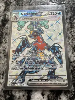 Pokemon TCG Garchomp EX Paradox Rift Holo Ultra Rare Full Art Card 219/182 - Image 1