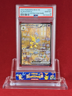 2023 POKEMON Mew EN 151 ALAKAZAM ex Special Illustration Rare Card #201 PSA 10 - Image 1