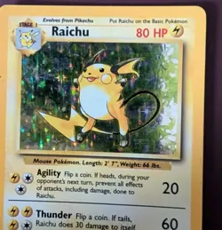 Raichu 014/102 Base Set Holo Pokemon Card - Image 2