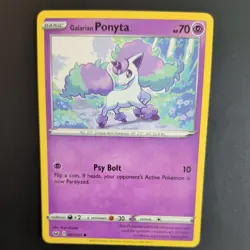 GALARIAN PONYTA 081/202 POKEMON CARD (SWORD AND SHIELD SET) - Image 1