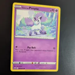 GALARIAN PONYTA 081/202 POKEMON CARD (SWORD AND SHIELD SET) - Image 3