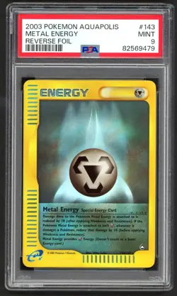 Pokemon Cards - PSA 9 Metal Energy 143/147 - Aquapolis Reverse Holo MINT - PSA9 - Image 1