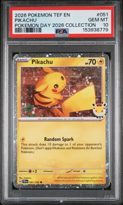 2026 Pikachu Pokemon Celebrations 30th Anniversary Promo Card PSA 10 - Image 1