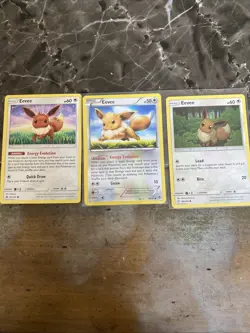 Pokemon Sun And Moon Eevee Cards Set Of 3 - Image 1