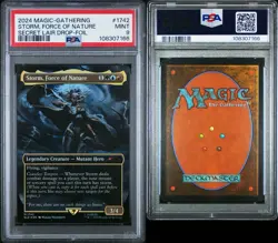 2024 MTG SECRET LAIR DROP FOIL #1742 STORM, FORCE OF NATURE PSA 9 - Image 3