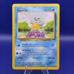 Squirtle 63/102 Base Set Unlimited Common Pokemon LP - Image 1
