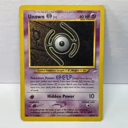 2000 Unown [H] 28/105 - Neo Destiny Non-Holo Regular Rare - Pokemon TCG - MP - Image 1