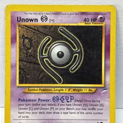 2000 Unown [H] 28/105 - Neo Destiny Non-Holo Regular Rare - Pokemon TCG - MP - Image 2