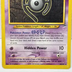 2000 Unown [H] 28/105 - Neo Destiny Non-Holo Regular Rare - Pokemon TCG - MP - Image 3