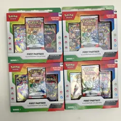 Pokemon First Partner Illustration Collection Series 1 Sealed Promo Box Lot 4x - Image 1