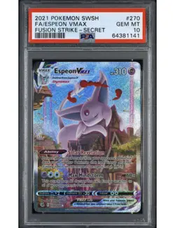 Espeon Vmax Alt Art 270/264 Pokemon Fusion Strike PSA 10 - Image 1