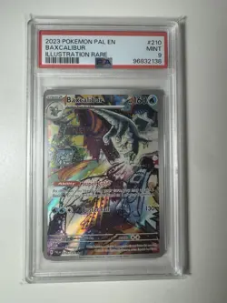 2023 POKEMON PAL EN-PALDEA EVOLVED ILLUSTRATION RARE #210 BAXCALIBUR PSA 9 - Image 1