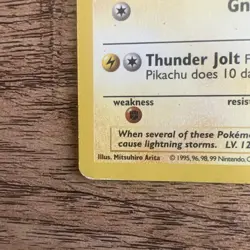 POKEMON TCG BASE SET SHADOWLESS #58/102 PIKACHU - MP - VINTAGE - Image 5