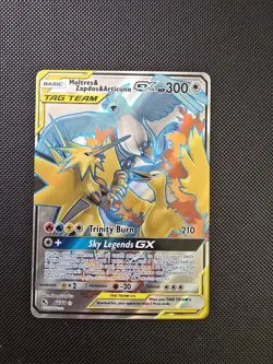 Tag Team 2019 Pokemon Moltres Zapdos Articuno GX SM210 - Image 1
