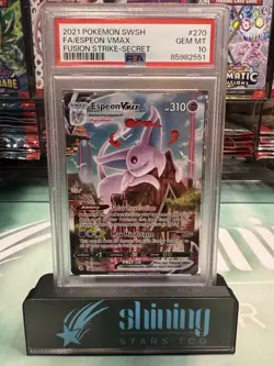 Pokemon Espeon VMAX Alt Art Secret 270/264 Fusion Strike #270 GEM MINT PSA 10 - Image 1