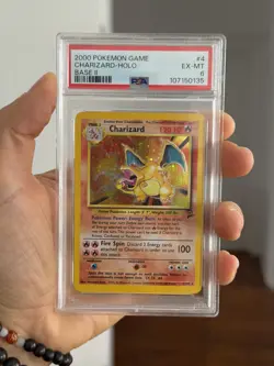 2000 POKEMON BASE SET 2 #4 CHARIZARD-HOLO PSA 6 - Image 1