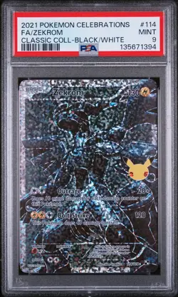2021 POKEMON CELEBRATIONS CLASSIC COLL #114 FULL ART/ZEKROM PSA 9 - Image 1