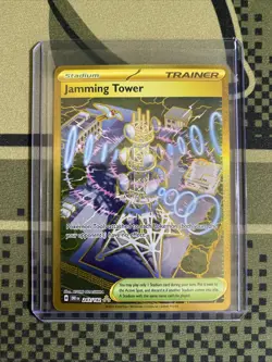Pokemon Jamming Tower 243/182 Sv10 Destined Rivals Hyper Rare Holo Trainer - Image 3