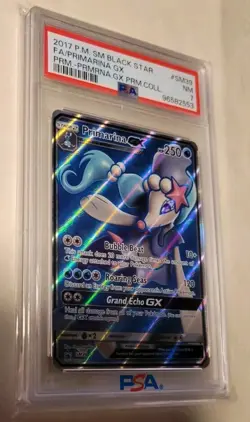 Primarina GX PSA 7 SM39, HOLOFOIL, Pokemon TCG, GRADED, PRIME BLACK STAR - Image 2