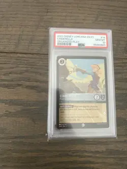 PSA 10 GEM MINT Disney Lorcana - League Promo Cinderella Knight In Training Foil - Image 1