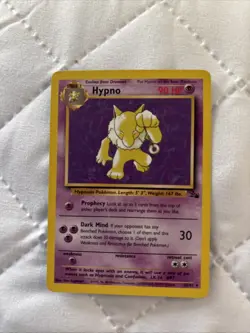 Pokemon TCG Hypno #23/62 Fossil Set Unlimited Non Holo Rare VTG WOTC 1999 LP - Image 1