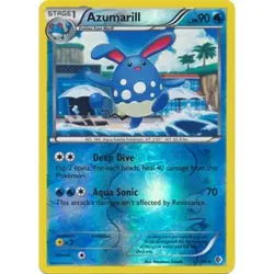 Pokemon 2012 Azumarill Boundaries Crossed REVERSE 37/149 Card - Image 1