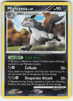 Mightyena 54/127 Uncommon Platinum Pokemon Reverse Holo LP - Image 1