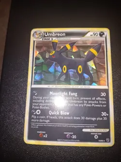 Pokemon Umbreon 10/90 HGSS Undaunted Cracked Ice Holo Rare - Image 1