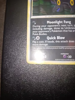 Pokemon Umbreon 10/90 HGSS Undaunted Cracked Ice Holo Rare - Image 2