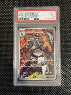 Pokemon Team Rocket's Houndoom 191/182 Destined Rivals Rare Holo PSA 9 - Image 1