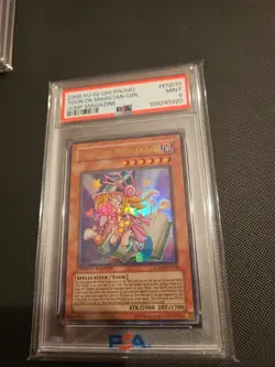 YUGIOH JUMP-EN010 TOON DARK MAGICIAN GIRL ULTRA RARE HOLO PSA 9 MINT #41301006 - Image 1
